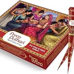 Prem Dulhan Hand Designing | instant Color cone for Hands | for Fast & Dark Colour | Long Lasting | For Men Women | 12 Pieces of 25gm | Fast Red Colour Cone - 300 GRM (Red)-image-6