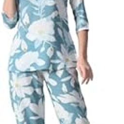 Women's Printed Rayon Night Wear Top and Bottom Night Suit Set-image-14