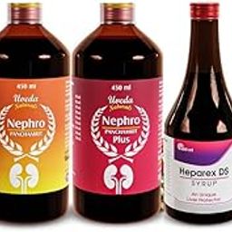 Uveda Naturals Combo Nephro Panchamrit & Panchamrit Plus | Heparex DS | 450ml each | Kidney Support & Liver Supplement | Natural Detox, Healthy Creatinine & Urea Levels | Pure Herbal Liquid Extract, 100% Natural | Blood purification detoxification, antioxidant immunity boosting and appetite stimulation ((15 days combo(1 bottle each)))-image-28