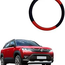 Car Steering Wheel Cover Red/Black Colour Suitable for Maruti Suzuki Brezza 2022-image-51