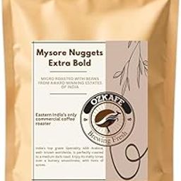 OZKAFE Mysore Nuggets Extra Bold- Medium Roast | Whole Beans Grounded | Café Good Blend | Freshly Roasted (1000 g) (250g)-image-18
