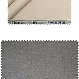 Polyviscose Trouser- 100% Cotton Shirt Fabric Combo Box (Unstitched, All Weather Fabric, (GREY PANT +BEIGE SHIRT)-image-38