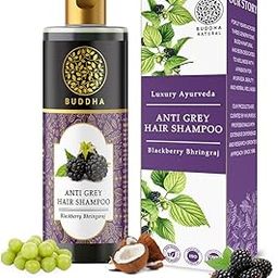 Buddha Natural Graying Shampoo For Men & Women (200ml) - Helps to Restore Natural Black Hair Color Enriched with Amla & Bhringraj - All Hair Types-23