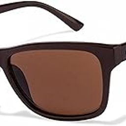 UV Protected Square Polycarbonate Men's Sunglasses (P357BR3|41 mm |Brown)-image-17