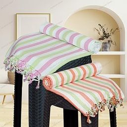 Handicraft Bazarr 2 Pcs Combo 100% Cotton Bhagalpuri Chadar Ethnic Handloom Top Sheet Summer Bedsheet Skin Friendly Tapestry Duvet Dohar 90x50 Inches-image-100