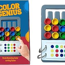 Color Genius – Educational Color Sorting Puzzle Toy for Kids | Brain-Boosting Logic Game with 40 Challenges | Screen-Free Fun for Ages 3+-36