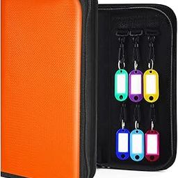 Key Organizer, Zippered Key Case, Fireproof and Waterproof Key Binder with 12 Hooks and Tags Portable Key Storage Book for Offices Real Estate Agencies Hotels and Rental Management-picture-21