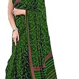 Women's Mulmul Cotton Block Print Ready to Wear One minute Saree With Unstitched Blouse Piece-0