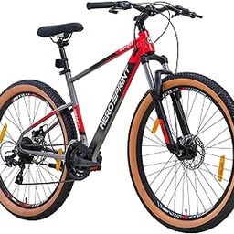 Hero Enzo 29T Mountain Geared Bicycle for Mens | 21 Speed | Dual Color Combination | Frame:18 Inches | Ideal for Mens (Red-Grey)-picture-13