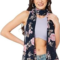 Premium Multicolor Scarf Lightweight & Comfortable for All Seasons (22x72inch)-35