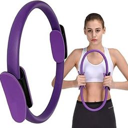 Pilates Ring Fitness Trainer, 2025 Upgrade Magic Circle Pilates Ring, Pilates Circle Yoga Rings Circle Pilates Exercise Equipment with Dual Padded Handles for Beginners Men Women (Yoga Ring)-image-22