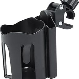 SYDL Universal 2-in-1 Stroller Cup Holder | 360 Degree Rotatable Phone Organizer & Water Bottle Holder for Pram Baby Carrier Bike-image-31