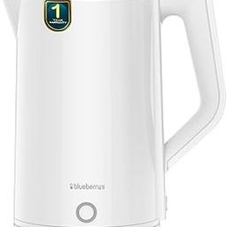 Blueberry's Electric Kettle 2 Litre, 1500W, Double Layered Cool Touch, Stainless Steel inner body with Auto Cut Off, 360 degree Rotating Base (White)-image-40