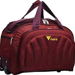 Expandable Waterproof Polyester Lightweight 40 L Luggage with 2 Wheels Red-image-28