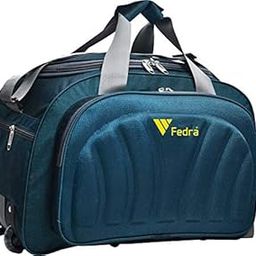 Expandable Waterproof Polyester Lightweight 60 L Travel Duffle with 2 Wheels Blue-image-79