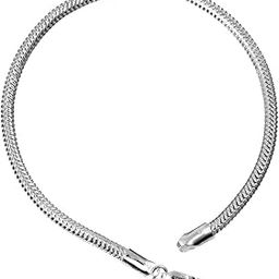 Anti-Tarnish 92.5 Sterling Silver Snake Bracelet 8 inch | Gift for Men & Boys-image-16