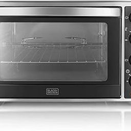 BLACK+DECKER Stainless Steel with Rotisserie, Convection, Heat-Resistant Tempered Glass & Inside Lamp Oven Toaster Grill (OTG) (12914) 48 Liter (Grey)-image-52