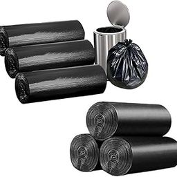 AL- FALAH Garbage Bags, Black Dustbin Bags – 30 Bags/Roll - Medium (19 x 21 Inch), Leakproof, Disposable, for Home, Office & Kitchen Use. (Pack of 6, BLACK)-14