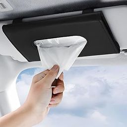 BIPROS Car Tissue Holder with Ultra Soft Lotion Facial Tissues - Slim Visor Mount for Cars/Trucks/SUVs, Kleenex-Compatible Napkin Organizer (Ergonomic Design, Easy Installation)-16