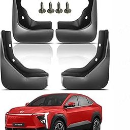 CARIZO Car Heavy Duty Cup Type Splash Mud Guards | OE Type Front and Rear Mud Flaps | Pack of 4 | Compatible with Mahindra XEV 9e (2025)-1