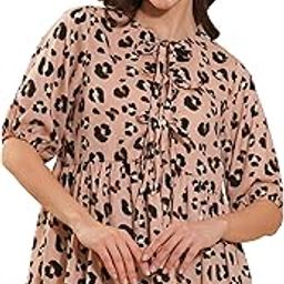 Fashfun Women's Polyester Printed Top (in, Alpha, XL, Regular, Peach New)-image-13