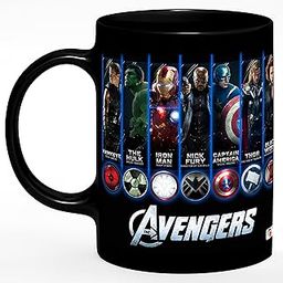 CHHAAP Avengers All Characters HAWKEYW The Hulk Iron Man Nick Fury Caption America Thor Black Widow Printed Microwave Safe Ceramic Coffee Tea Milk Mug350 ml, Black BLK 29 (SR6 08)-picture-12