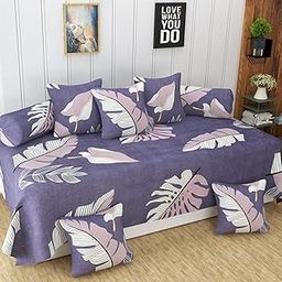 Supersoft Microfiber Designer Diwan Set (8 Pieces, Purple, Standard Size)-image-93