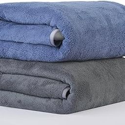 Sellsworld Microfiber Large Bath Towel | Quick Dry Super Absorbent - Bath Towel for Men and Women | Towel for Bath, Travel, Gym, Beach, Pool, and Yoga (70 X 140 CMs) (Blue/Dark Grey)-image-53