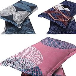 BSB HOME® Present Designer Printed 6 Piece 100% Pure Cotton Pillow Cover Set- 20" X30" Inches, (Multicolor), Floral, 150 Threads-1