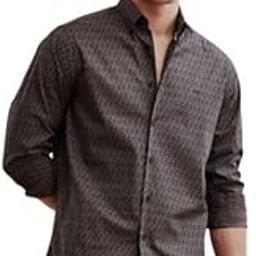 JAI TEXTILES Men's Cotton Casual Printed Stylish Latest Shirt for Men (Brown; Medium)-image-72