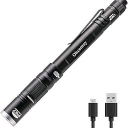 okcomuy Rechargeable Pen Light Flashlight IP67 Waterproof with Pocket Clip 4-Zoomable, Prefect Pocket Flashlight for Inspection,Work,Repair-50
