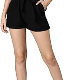 Sand Brown tie -Knotted Women Casual Shorts-image-27