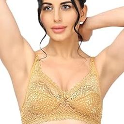gleam bliss Women Non Padded Lace Bra Posture Correction Bridal Push up Lace Bra, Honeymoon Lace and Net Bra Pack of 1-image-0