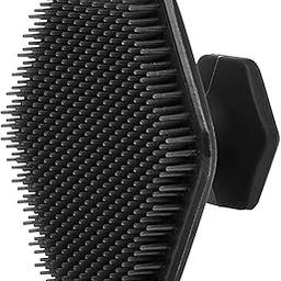 Body Scrubber Silicone Face Scrubber 1Pcs Black Shower Scrubber Facial Cleansing Brush Mini Manual Silicone Face Exfoliator Pad Face Massager Brush Exfoliator Makeup Tool for Girl Women-image-46
