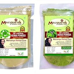 Malvaniya Herbal Care Indigo Henna Hair Powder Combo - Pack Of 2 X 100 Grams-36