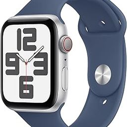 Apple Watch SE (2nd Gen, 2023) [GPS + Cellular 44mm] Smartwatch with Silver Aluminum Case with Denim Sport Band. Fitness & Sleep Tracker, Crash Detection, Heart Rate Monitor, Retina Display-picture-32