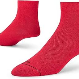 Men & Women Ankle Length Socks (Pack of 1 Pair; Red; Combed Cotton; Anti Odour; Breathable; Durable)-image-48