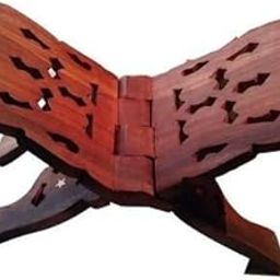 Delux Wood Carver Wooden Hand Carved Rehal Holy Books Stand // Handcrafted Book Stand Book//Religious Book Stand-image-14