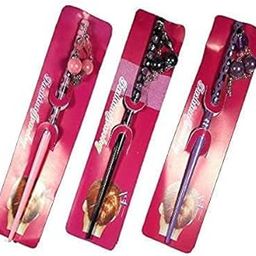 fashion Women's Designer Handcrafted Wooden Hair Juda Bun Stick/Pin (Multicolour) - Set of 3-9