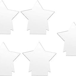 HOLIDYOYO 5pcs Creative DIY Acrylic Lamp Card Plates Fashion Acrylic for Light Displays Easy to Install for Home Decoration Star Design-image-16