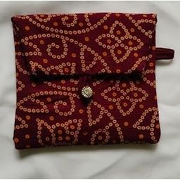 Jaydev zone Sanitary Napkin Cover Pad Holder Cotton Pouch,Pad Pouch(Pack of 2) Bandhni Print pad Pouch Multi colorSanitory pad Cover-image-17