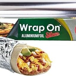 WRAP ON 72 Meter Aluminium Foil Paper Roll for Food Packing | Food Grade Kitchen Foil | Silver foil Paper for Food wrap 72m-23