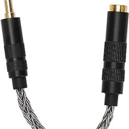 ASHATA 4.4mm Balanced Female to 3.5mm Stereo Male Adapter Cable, Lossless Sound, Gold Plated Connectors, for Headphones, Cell Phones, Tablets (Cool Grey)-image-88