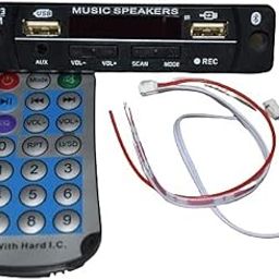 Rashri; One For all Bluetooth FM Double USB AUX Card MP3 Stereo Audio Player Decoder Module Kit with Remote for Audio Amplifier DIY Free IC LM7805-18