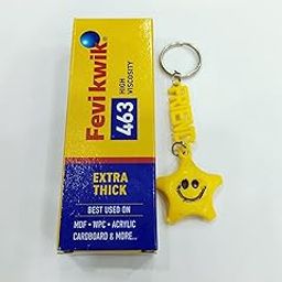 Pidilite Multi-Purpose Fevikwik Gel One Drop Instant Adhesive (20g) pack of 5 and one key ring-image-1