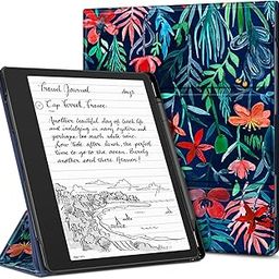 Fintie Stand Case for Kindle Scribe - [Built-in Pen Holder] Premium PU Leather Trifold Stand Cover with Auto Sleep/Wake, Compatible with 10.2 Inch Kindle Scribe 2022 Release, Jungle Night-picture-31