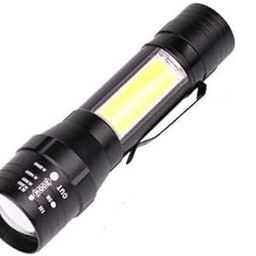 Care 4 Zoomable Handheld XPE+COB Mini USB Rechargeable Led Flashlight Torch (Black : Rechargeable)-18
