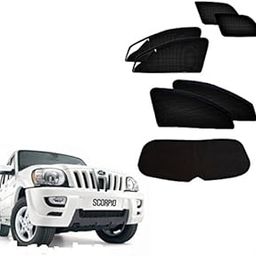 Kozdiko Zipper Magnetic Car Curtain Set of 6 Pcs with Dicky for Mahindra Scorpio-10