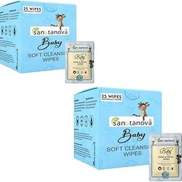 SANCTANOVA Individually Wrapped Baby Wet Wipes –Single-Use Sachets | 99% Pure Water | Aloe Vera & Chamomile Extract | Alcohol-Free | Soft & Gentle Wet Wipes for Baby (Pack of 2)-image-33