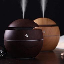 Cool Mist Humidifiers Essential Oil Diffuser Aroma Air Humidifier With Colorful Change For Car, Office, Babies, Humidifiers For Home, Air Humidifier For Room(Wooden), 130 milliliter-picture-28